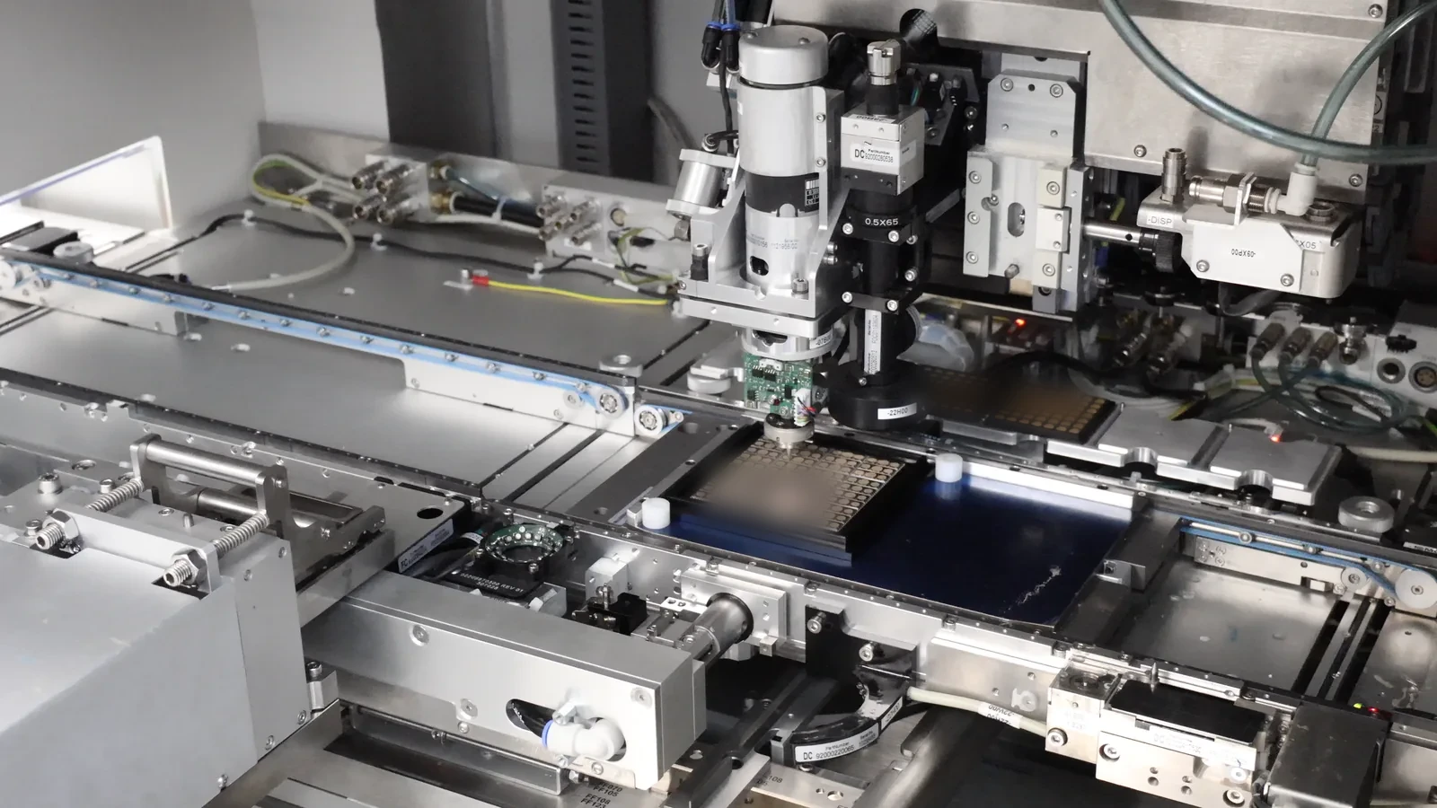 Die-bonder placing parts across a panel