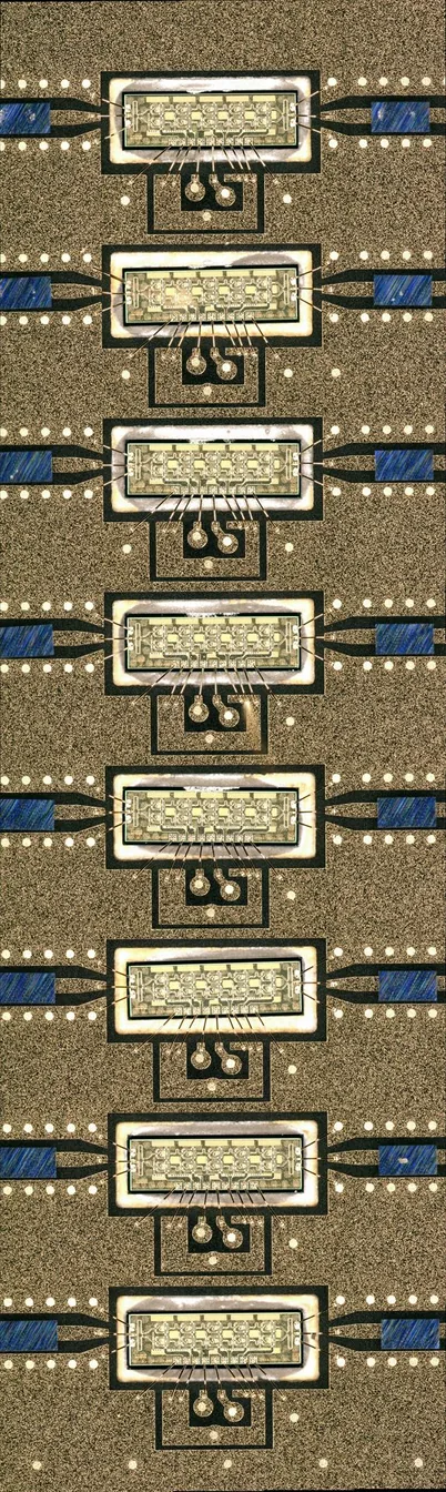 Panel of parts moving toward volume