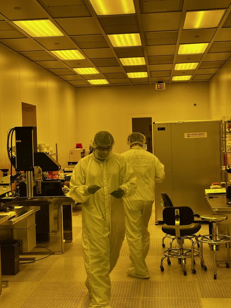 Engineers at work in the cleanroom